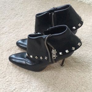 Authentic Manolo Blahnik studded ankle booties